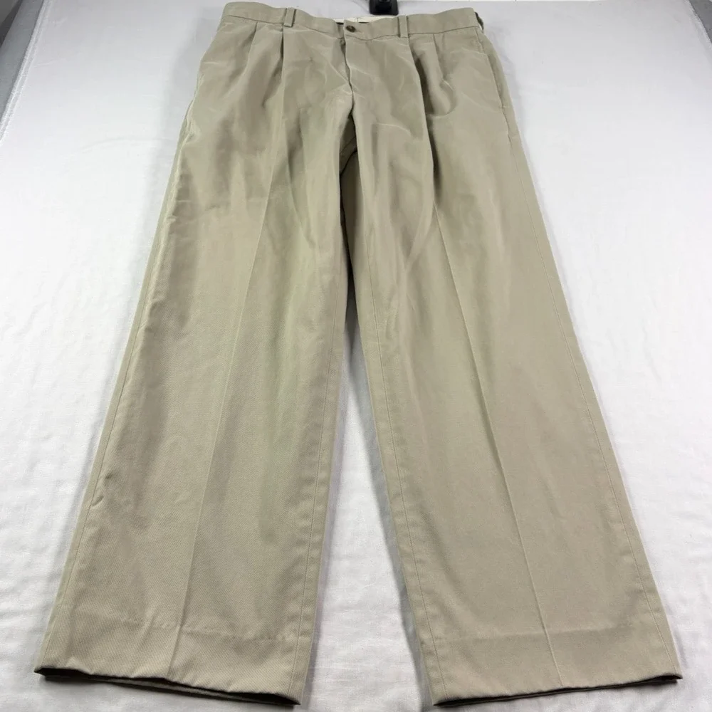 Brooks Brothers Pants Mens 38x34 (Fits 36x31) Beige Advantage Chino Elliot